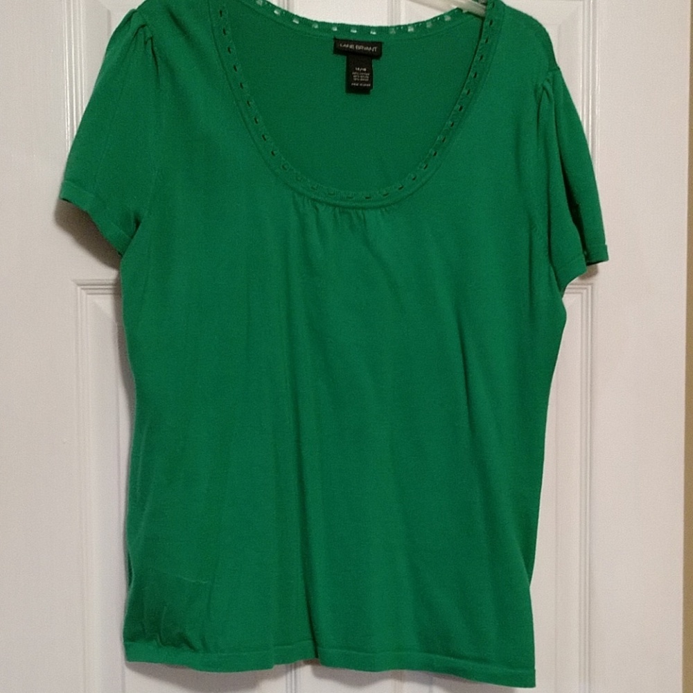 Scoop neck short sleeve sweater